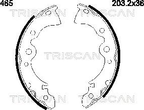 Triscan 8100 14465 - Комплект тормозных колодок, барабанные autospares.lv