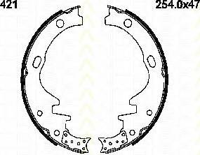 Triscan 8100 14421 - Комплект тормозных колодок, барабанные autospares.lv