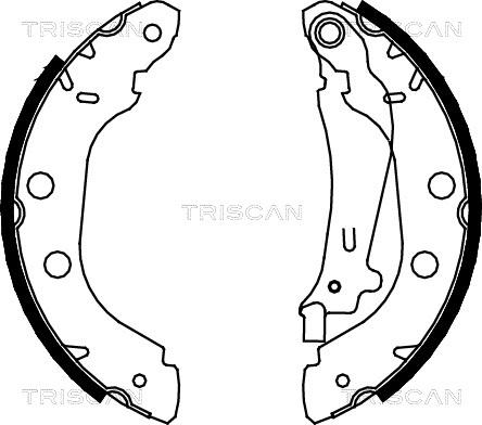 Triscan 8100 14614 - Комплект тормозных колодок, барабанные autospares.lv