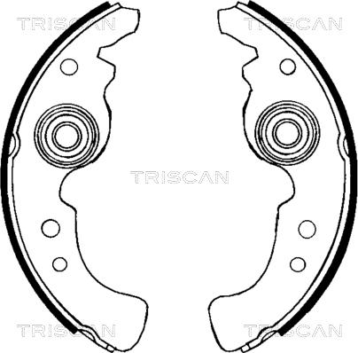 Triscan 8100 15486 - Комплект тормозных колодок, барабанные autospares.lv