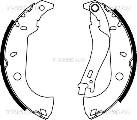 Triscan 8100 15483 - Комплект тормозных колодок, барабанные autospares.lv