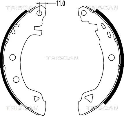 Triscan 8100 15580 - Комплект тормозных колодок, барабанные autospares.lv