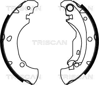 Triscan 8100 15625 - Комплект тормозных колодок, барабанные autospares.lv