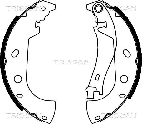 Triscan 8100 15626 - Комплект тормозных колодок, барабанные autospares.lv