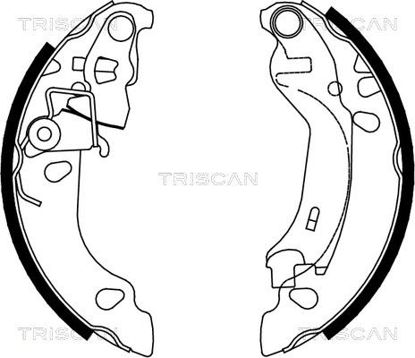 Triscan 8100 15016 - Комплект тормозных колодок, барабанные autospares.lv