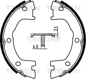 Triscan 8100 15025 - Комплект тормозов, ручник, парковка autospares.lv