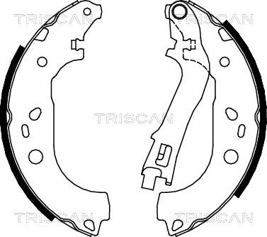 Triscan 8100 15021 - Комплект тормозных колодок, барабанные autospares.lv