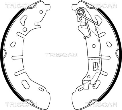 Triscan 8100 15028 - Комплект тормозных колодок, барабанные autospares.lv