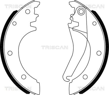 Triscan 8100 15027 - Комплект тормозных колодок, барабанные autospares.lv