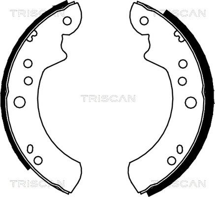 Triscan 8100 16443 - Комплект тормозных колодок, барабанные autospares.lv