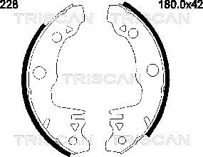 Triscan 8100 16518 - Комплект тормозных колодок, барабанные autospares.lv