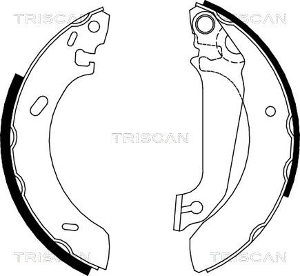 Triscan 8100 16536 - Комплект тормозных колодок, барабанные autospares.lv