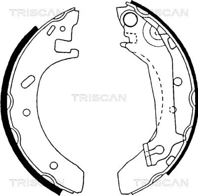 Triscan 8100 16574 - Комплект тормозных колодок, барабанные autospares.lv