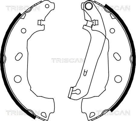 Triscan 8100 16009 - Комплект тормозных колодок, барабанные autospares.lv