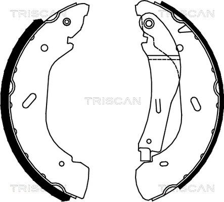 Triscan 8100 16005 - Комплект тормозных колодок, барабанные autospares.lv