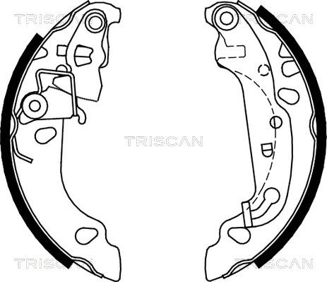 Triscan 8100 16008 - Комплект тормозных колодок, барабанные autospares.lv