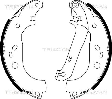 Triscan 8100 16011 - Комплект тормозных колодок, барабанные autospares.lv