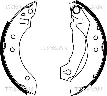 Triscan 8100 16355 - Комплект тормозных колодок, барабанные autospares.lv