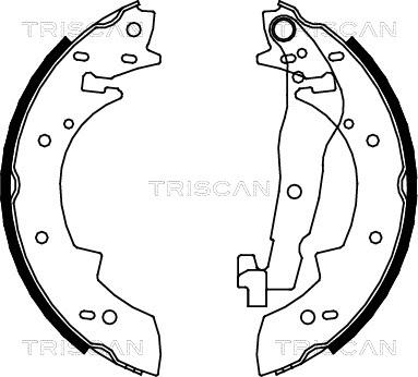 Triscan 8100 10447 - Комплект тормозных колодок, барабанные autospares.lv