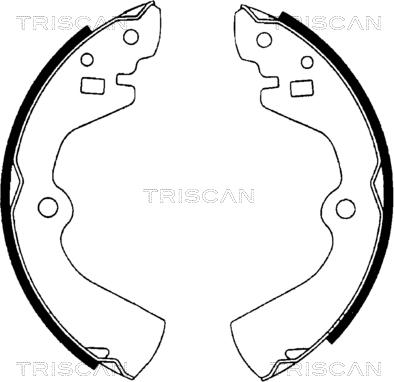 Triscan 8100 10464 - Комплект тормозных колодок, барабанные autospares.lv