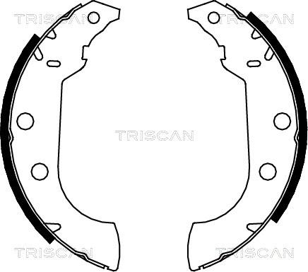 Triscan 8100 10489 - Комплект тормозных колодок, барабанные autospares.lv