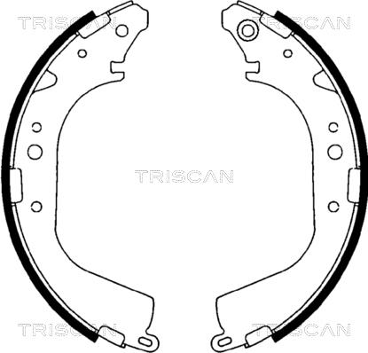 Triscan 8100 10425 - Комплект тормозных колодок, барабанные autospares.lv