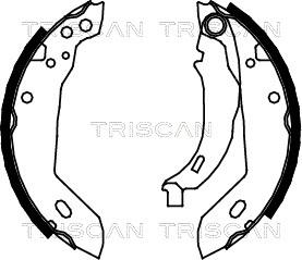 Triscan 8100 10427 - Комплект тормозных колодок, барабанные autospares.lv