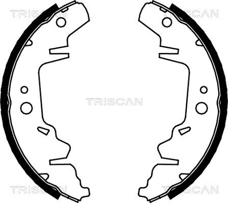 Triscan 8100 10593 - Комплект тормозных колодок, барабанные autospares.lv