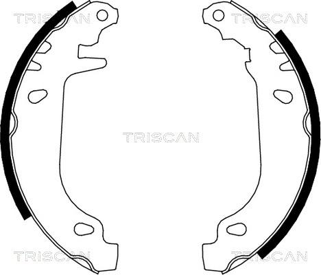 Triscan 8100 10545 - Комплект тормозных колодок, барабанные autospares.lv