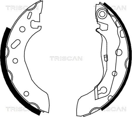 Triscan 8100 10586 - Комплект тормозных колодок, барабанные autospares.lv