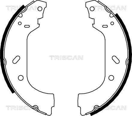 Triscan 8100 10588 - Комплект тормозных колодок, барабанные autospares.lv