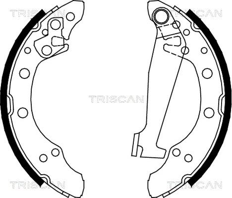 Triscan 8100 10520 - Комплект тормозных колодок, барабанные autospares.lv