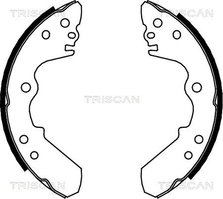 Triscan 8100 10528 - Комплект тормозных колодок, барабанные autospares.lv