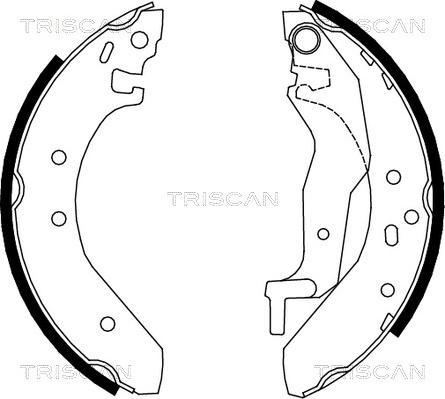 Triscan 8100 10527 - Комплект тормозных колодок, барабанные autospares.lv