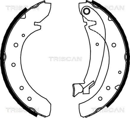 Triscan 8100 10576 - Комплект тормозных колодок, барабанные autospares.lv