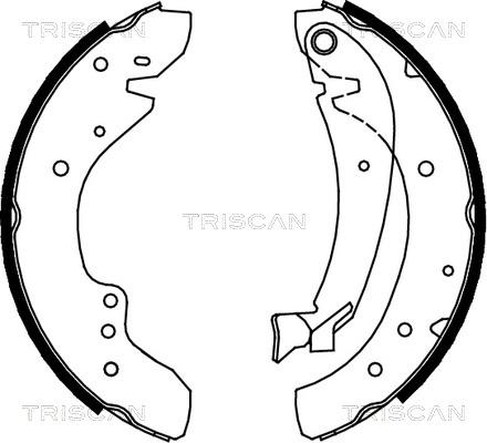 Triscan 8100 10573 - Комплект тормозных колодок, барабанные autospares.lv