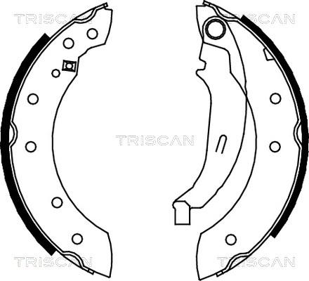 Triscan 8100 10572 - Комплект тормозных колодок, барабанные autospares.lv