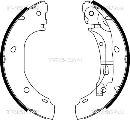 Triscan 8100 10007 - Комплект тормозных колодок, барабанные autospares.lv