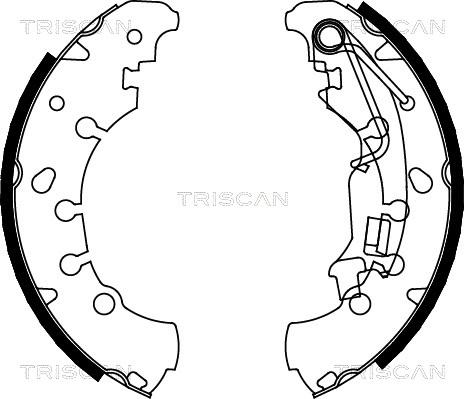 Triscan 8100 10011 - Комплект тормозных колодок, барабанные autospares.lv