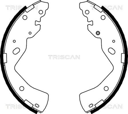 Triscan 8100 10018 - Комплект тормозных колодок, барабанные autospares.lv