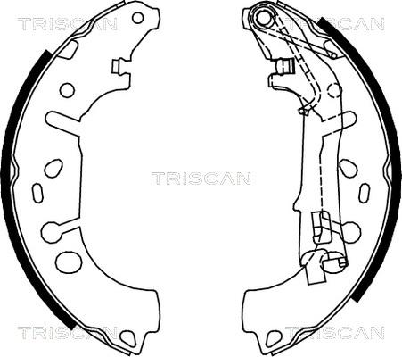 Triscan 8100 10012 - Комплект тормозных колодок, барабанные autospares.lv