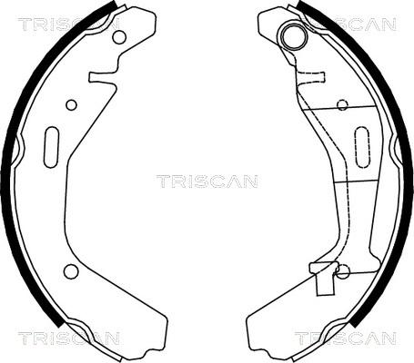 Triscan 8100 10024 - Комплект тормозных колодок, барабанные autospares.lv