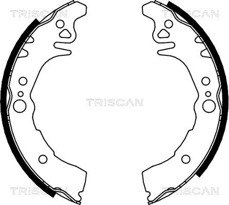 Triscan 8100 10026 - Комплект тормозных колодок, барабанные autospares.lv