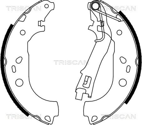 Triscan 8100 10028 - Комплект тормозных колодок, барабанные autospares.lv