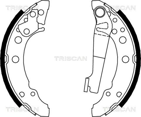 Triscan 8100 10340 - Комплект тормозных колодок, барабанные autospares.lv