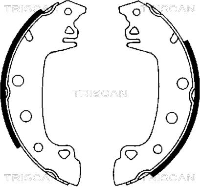 Triscan 8100 10230 - Комплект тормозных колодок, барабанные autospares.lv