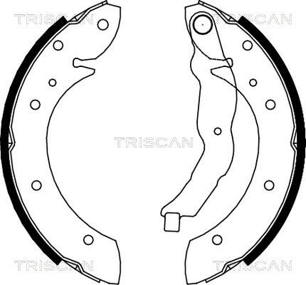 Triscan 8100 11544 - Комплект тормозных колодок, барабанные autospares.lv