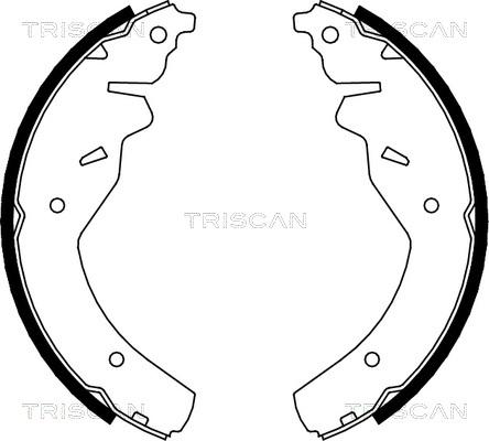 Triscan 8100 18595 - Комплект тормозных колодок, барабанные autospares.lv