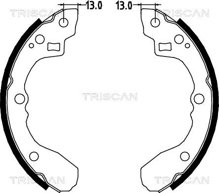 Triscan 8100 18590 - Комплект тормозных колодок, барабанные autospares.lv