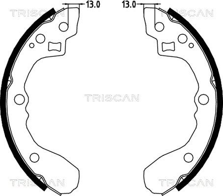 Triscan 8100 18001 - Комплект тормозных колодок, барабанные autospares.lv